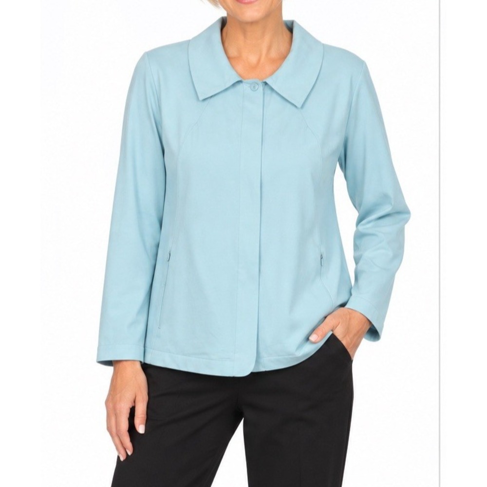 Jockey Women's Full Zip Everyday Jacket XXL Light Blue Lightweight